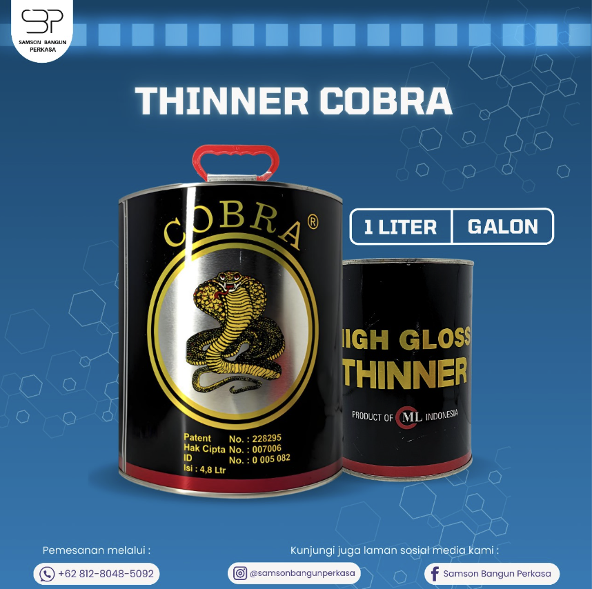 Cobra high gloss thinner packaging